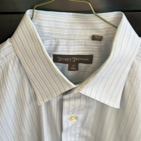 hickey freeman contemporary fit dress shirt Hickey Freeman comfort fit formal shirt size 17.5 – أنايــيــس